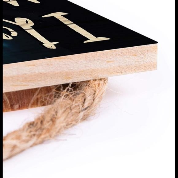 Love You to The Moon and Back Night Sky 5 x 10 Wood Plank Design Hanging Sign - Picture 7 of 7